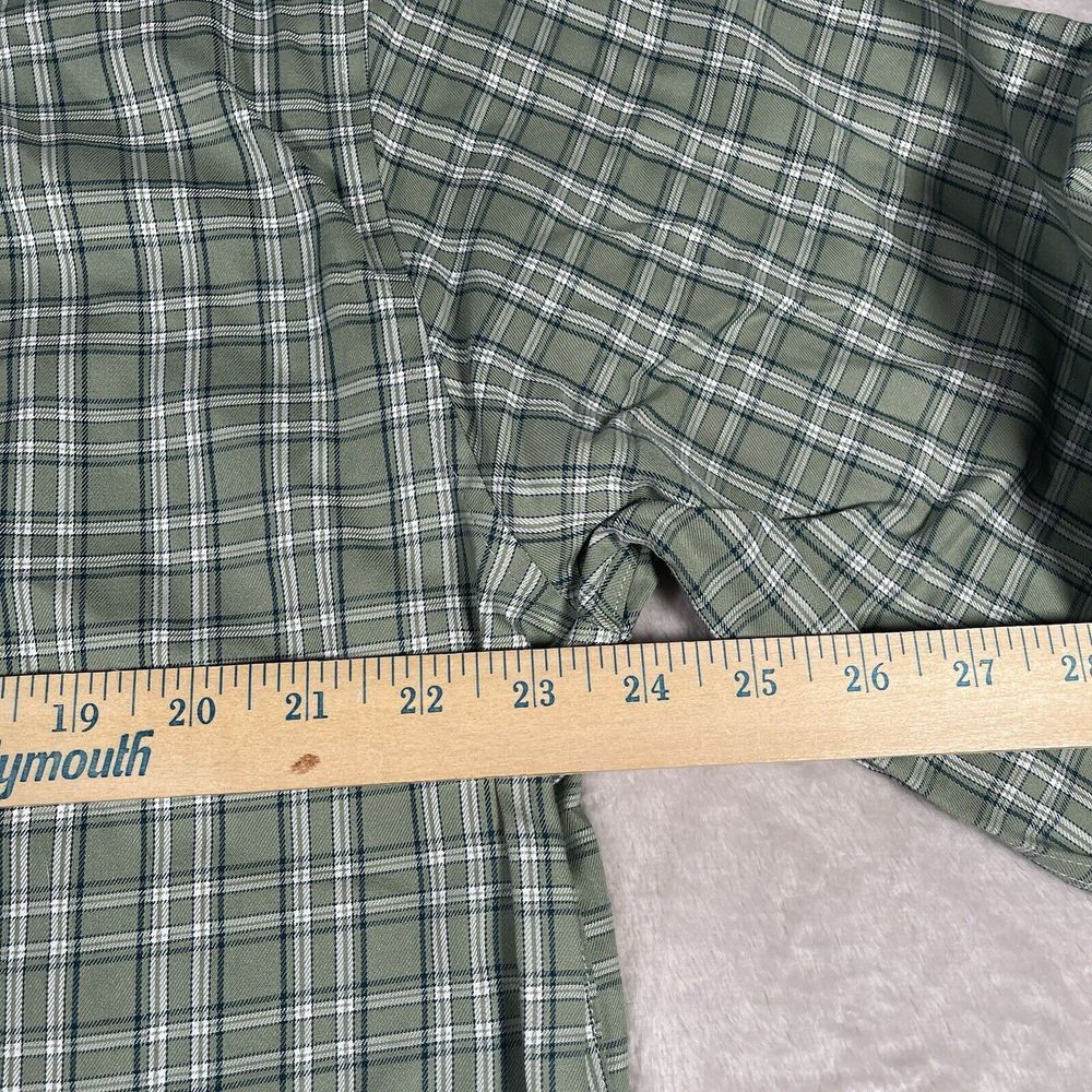 LL Bean Traditional Fit Shirt Mens L Green Tartan Plaid Long Sleeve‎ Button Up - Picture 6 of 7